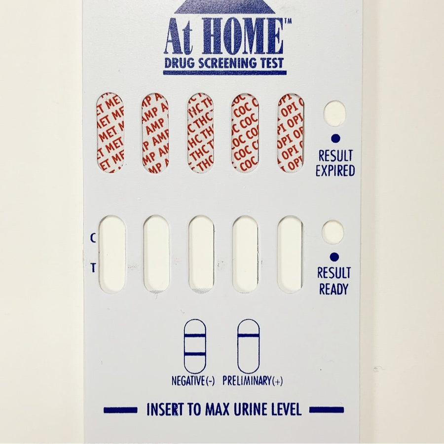 10 Panel AtHOME Dip Card - 9308T/9298T - AMP, BAR, BZD, COC-300, MET-500, MTD, OPI-300, OXY, PCP, THC Phamatech